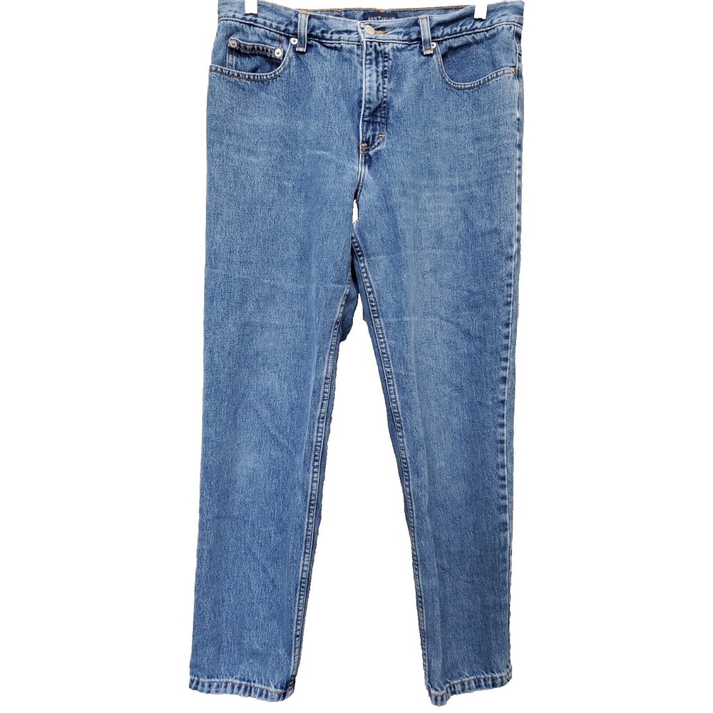 Ann Taylor Jeans Slim Fit 100% Cotton Blue Denim Jeans Size 12M
